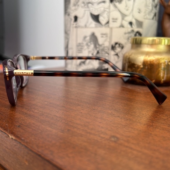 Coach Purple frame with Dark tortoise Glasses - Picture 2 of 5